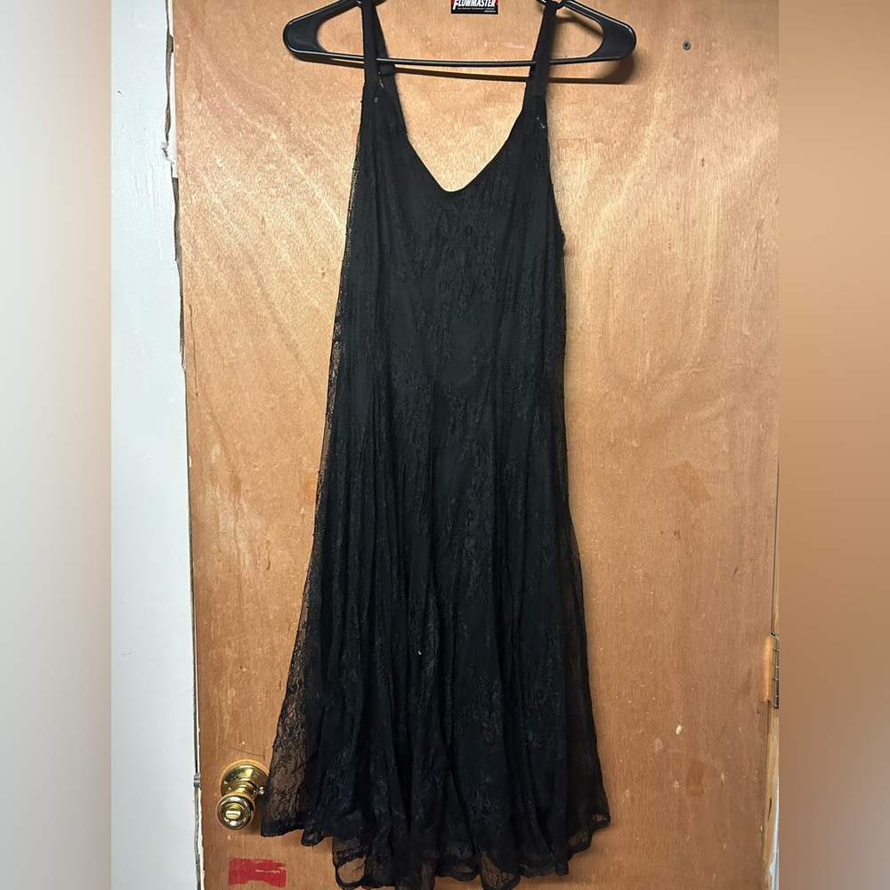Torrid black overlay spaghetti strap dress